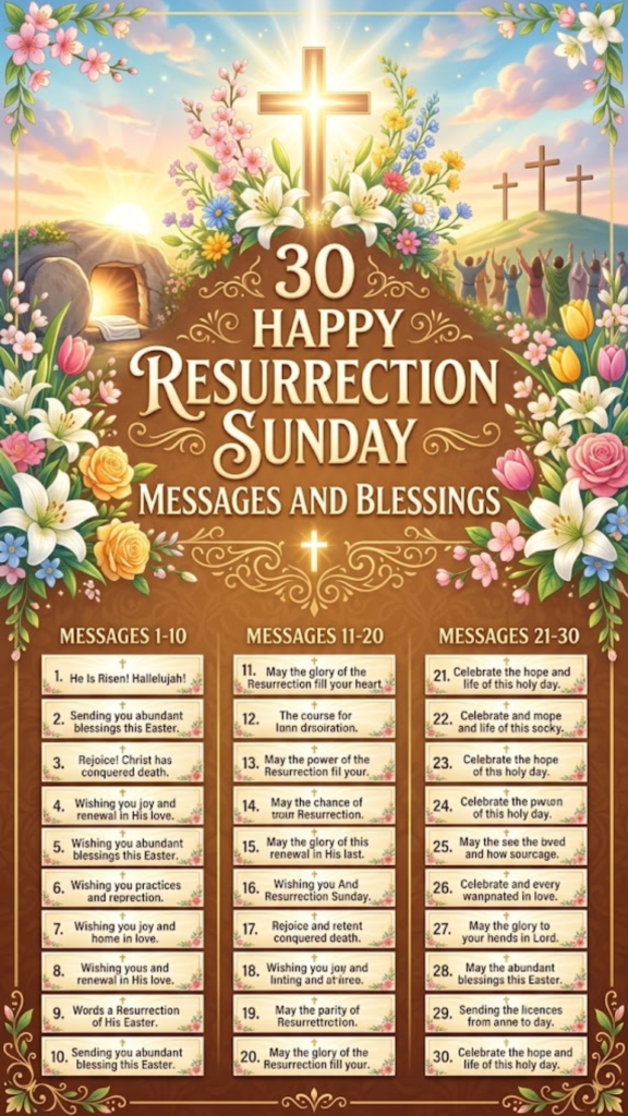 30 Happy Resurrection Sunday Messages and Blessings