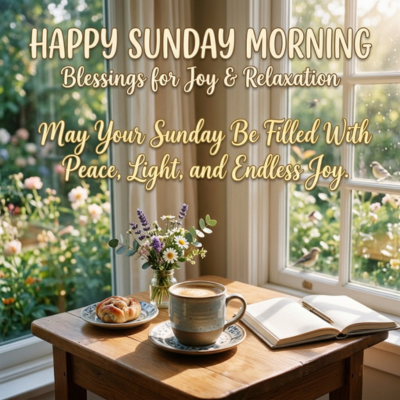 Happy Sunday Morning Blessings for Joy & Relaxation