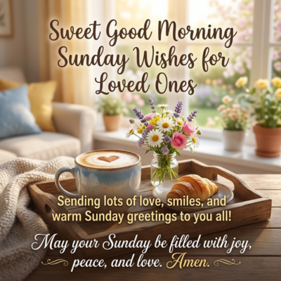 Sweet Good Morning Sunday Wishes for Loved Ones