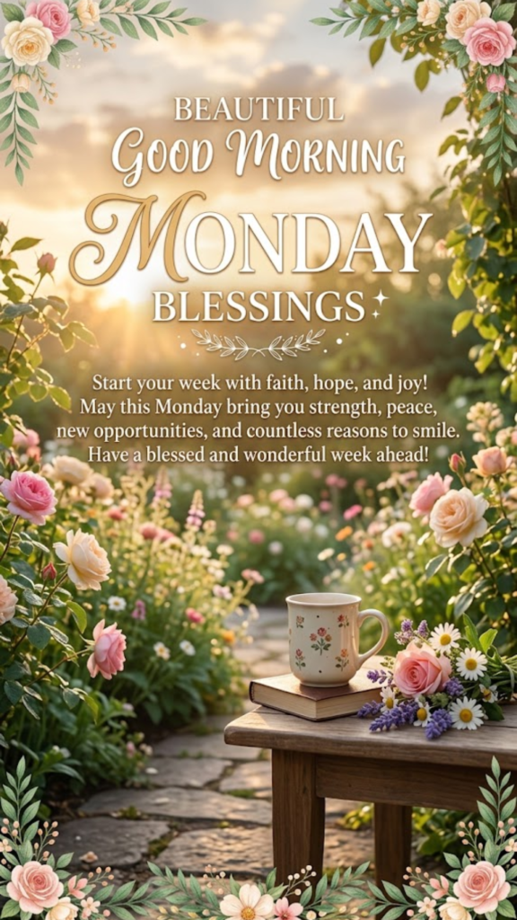 Beautiful Good Morning Monday Blessings