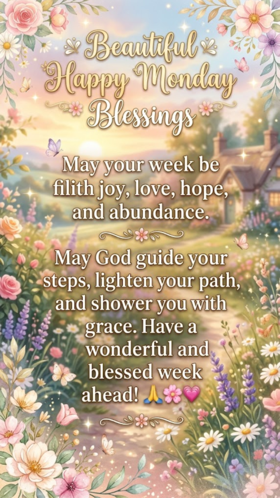 Beautiful Happy Monday Blessings