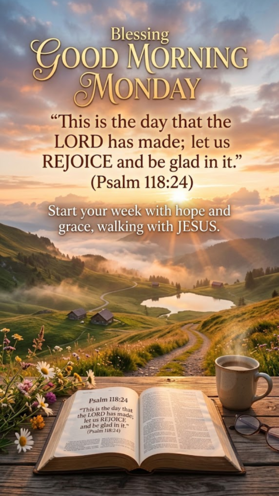Blessing Good Morning Monday Jesus Bible Verse