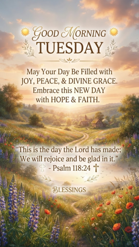 Good Morning Tuesday Inspirational Blessings Bible Verses
