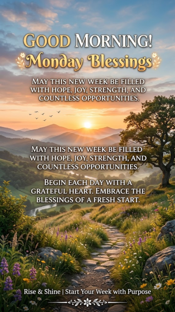 Inspirational, Good Morning, Monday Blessings