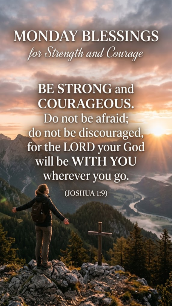 Monday Blessings Bible Verses for Strength and Courage