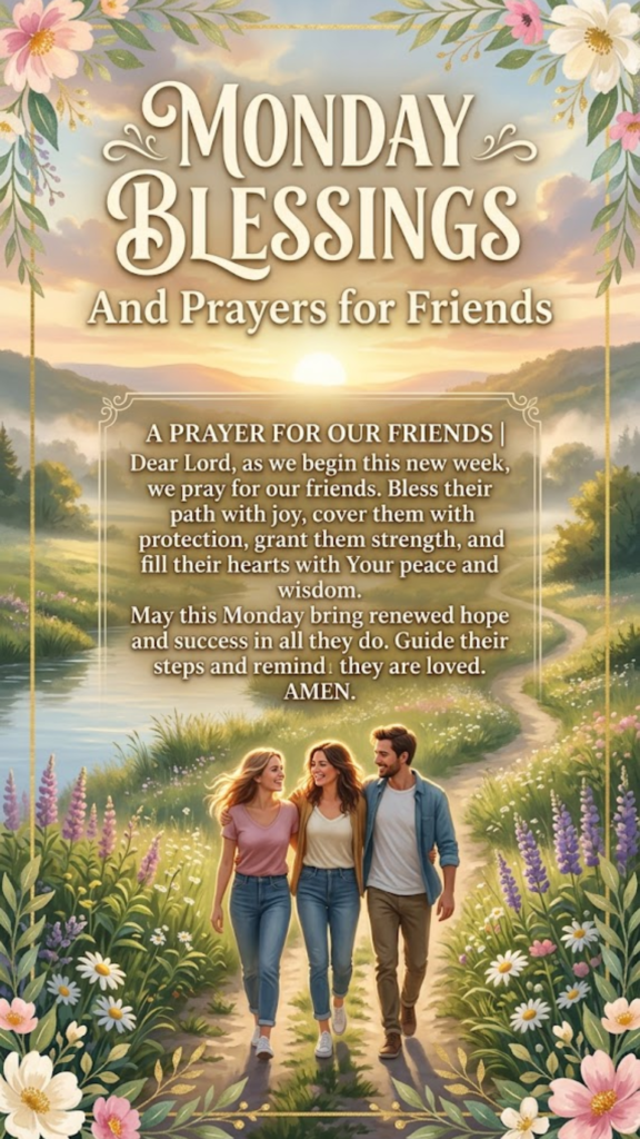 Monday Blessings and Prayers for Friends