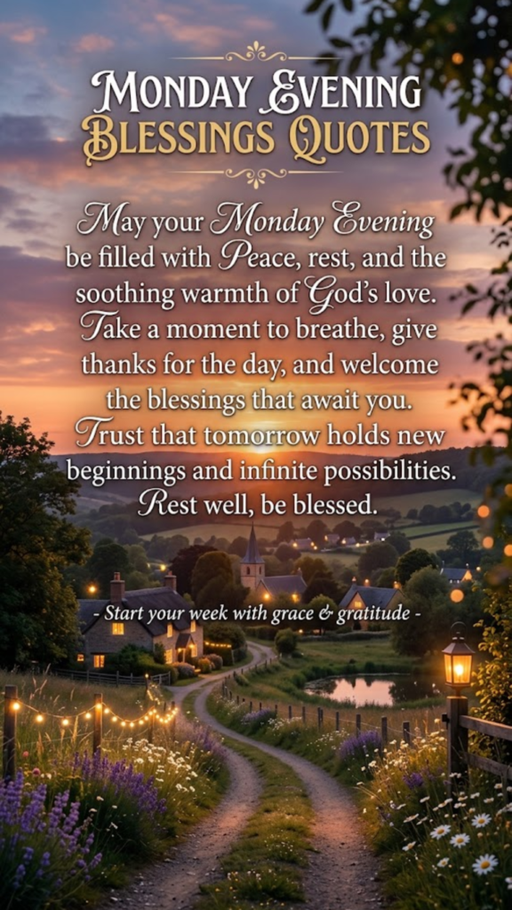 Monday Evening Blessings Quotes