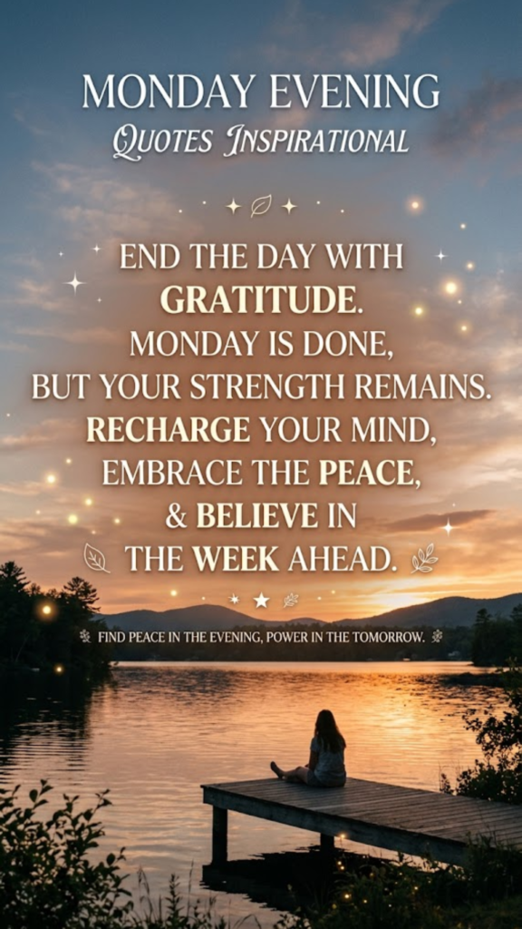 Monday Evening Quotes Inspirational