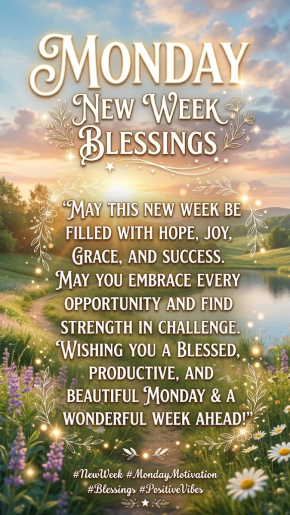 Monday New Week Blessings Quotes