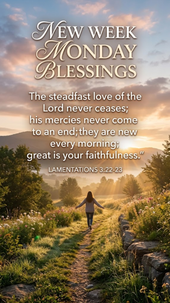 New Week Monday Blessings Bible Verse