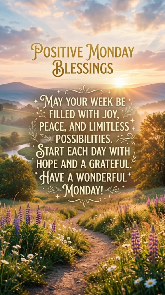 Positive Monday Blessings Quotes