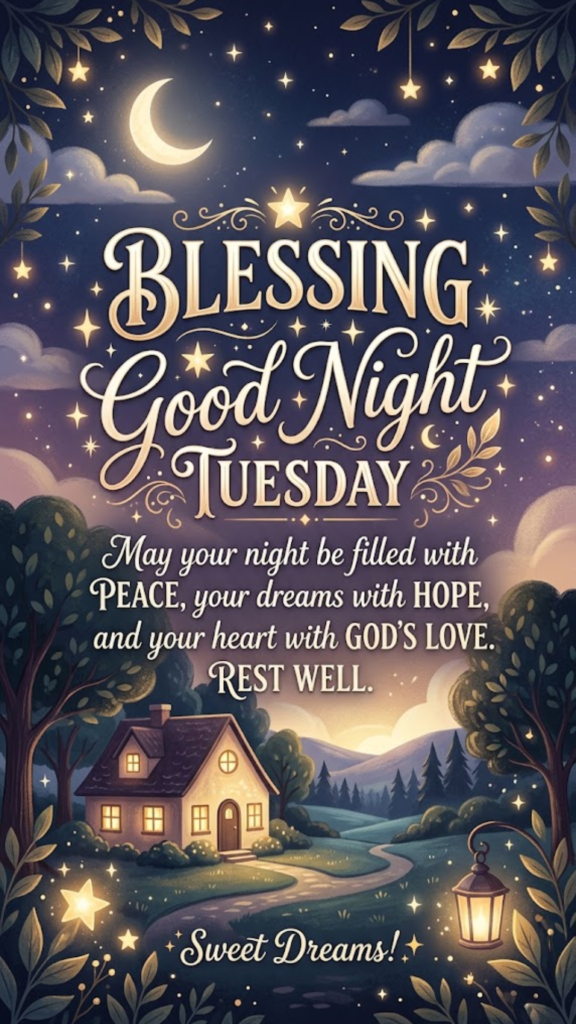Blessing Good Night Tuesday Message