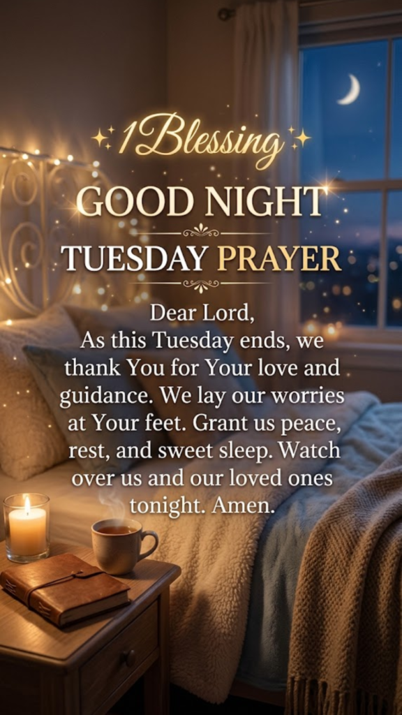 Blessing Good Night Tuesday Prayer