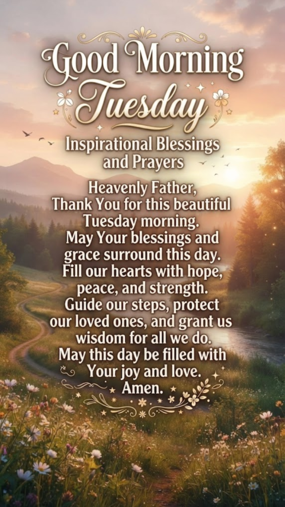 Good Morning Tuesday Inspirational Blessings and Prayers