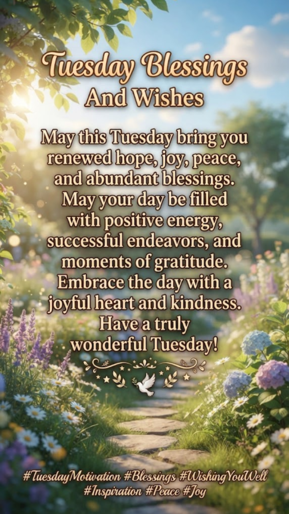 Inspirational Tuesday Blessings And Wishes