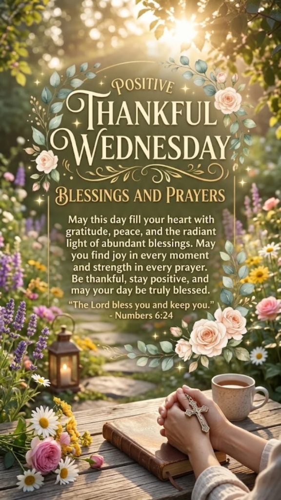 Positive Thankful Wednesday Blessings and Prayers