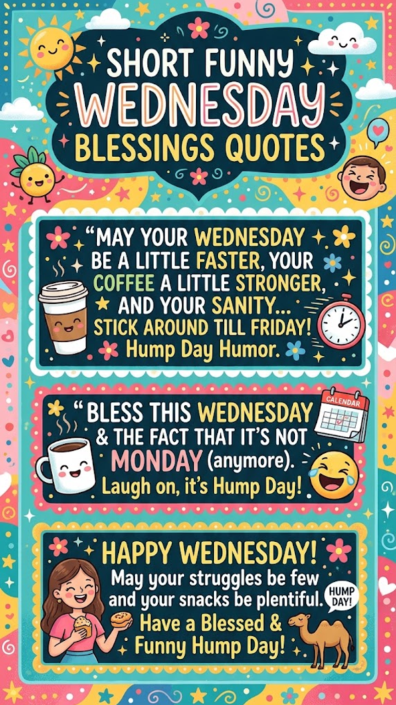 Short Funny Wednesday Blessings Quotes