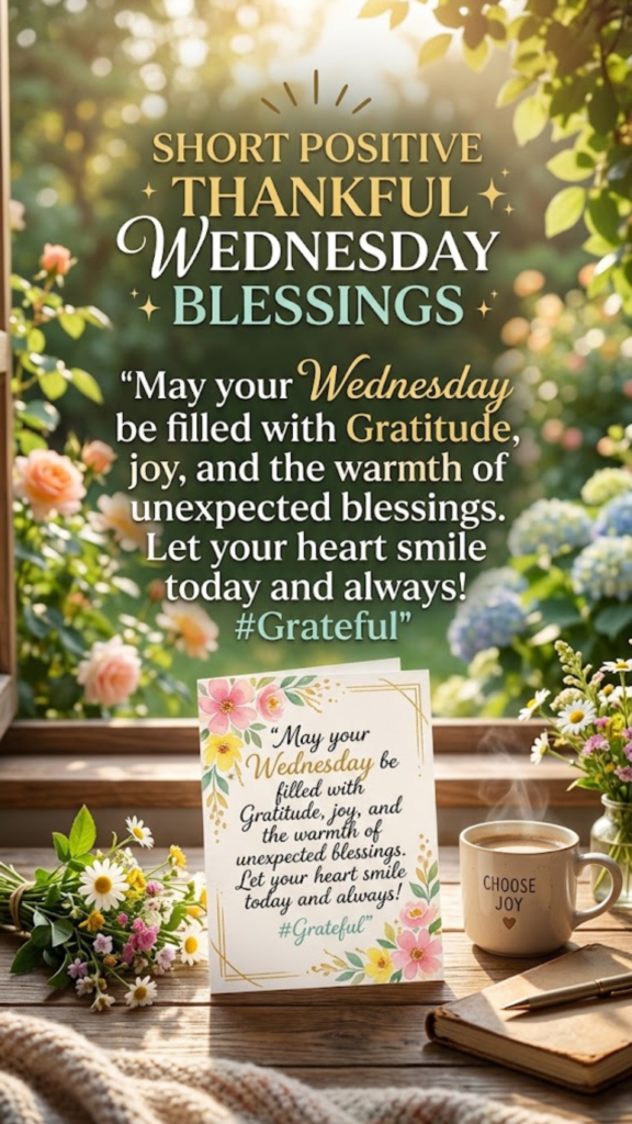 Short Positive Thankful Wednesday Blessings Quotes