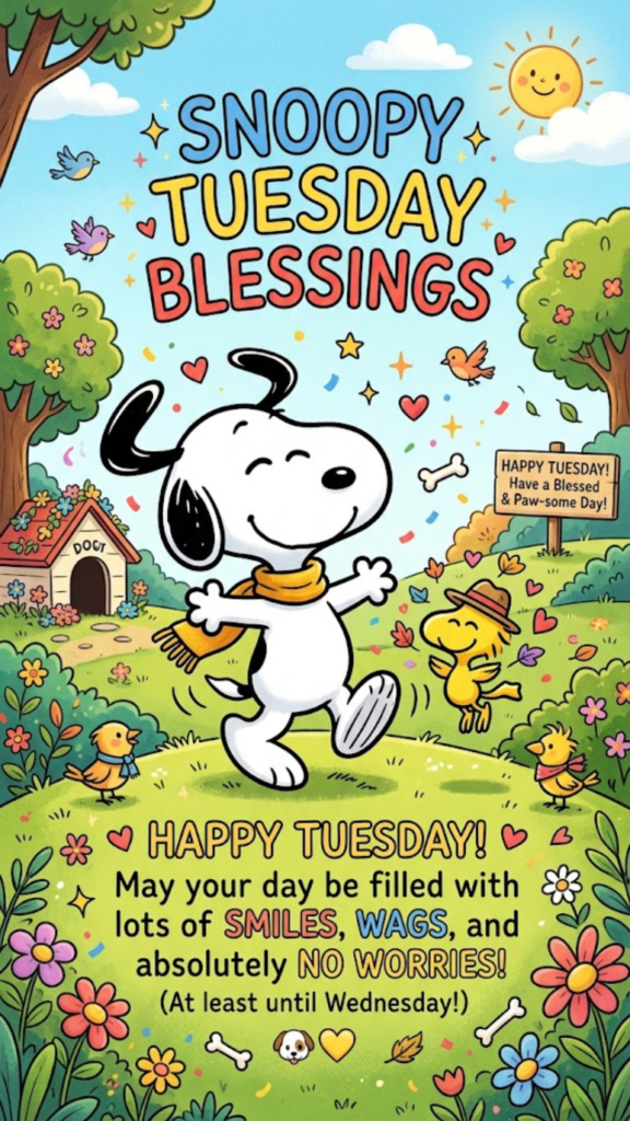Snoopy Tuesday Blessings Funny