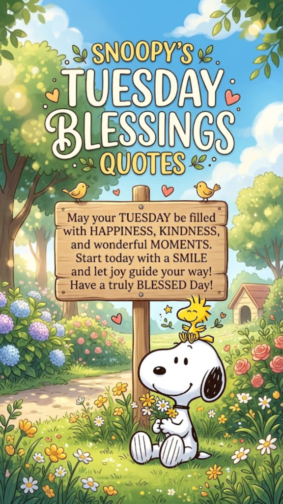 Snoopy Tuesday Blessings Quotes