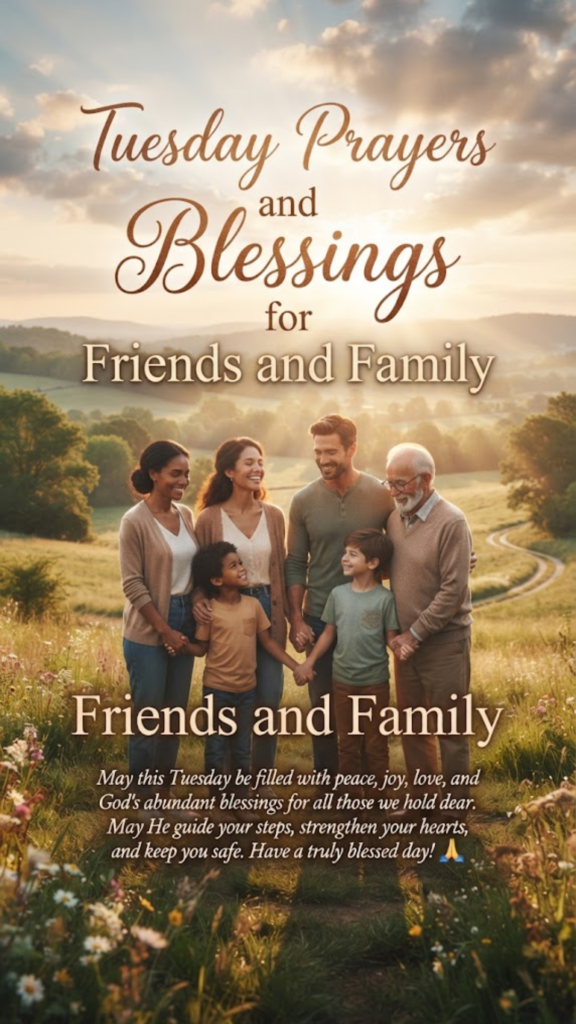 Tuesday Prayers and Blessings for Friends and Family