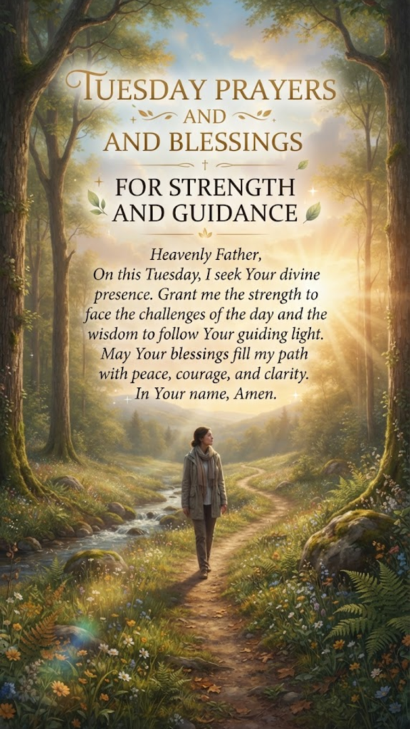 Tuesday Prayers and Blessings for Strength and Guidance